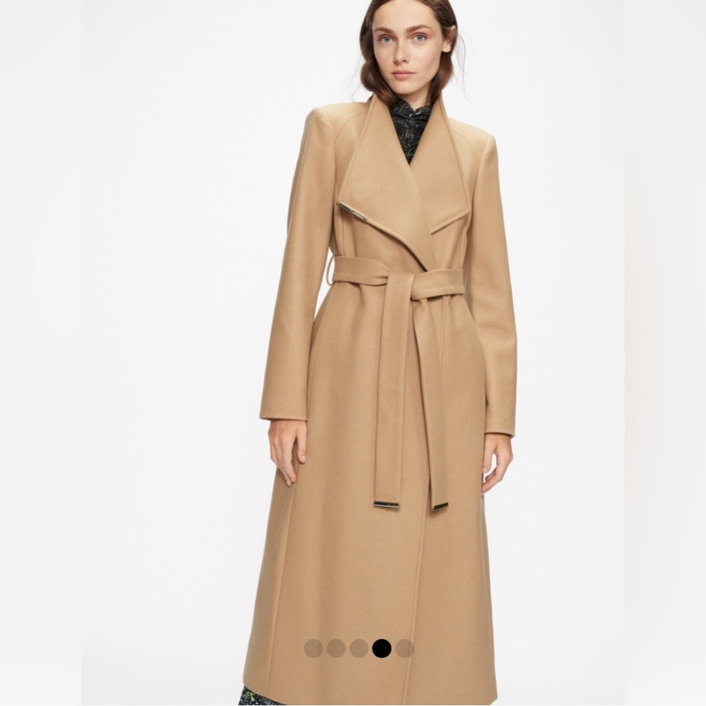 Ted Baker | Camel Long Length Wrap Coat | Size 1 (small-fits a 2-6)